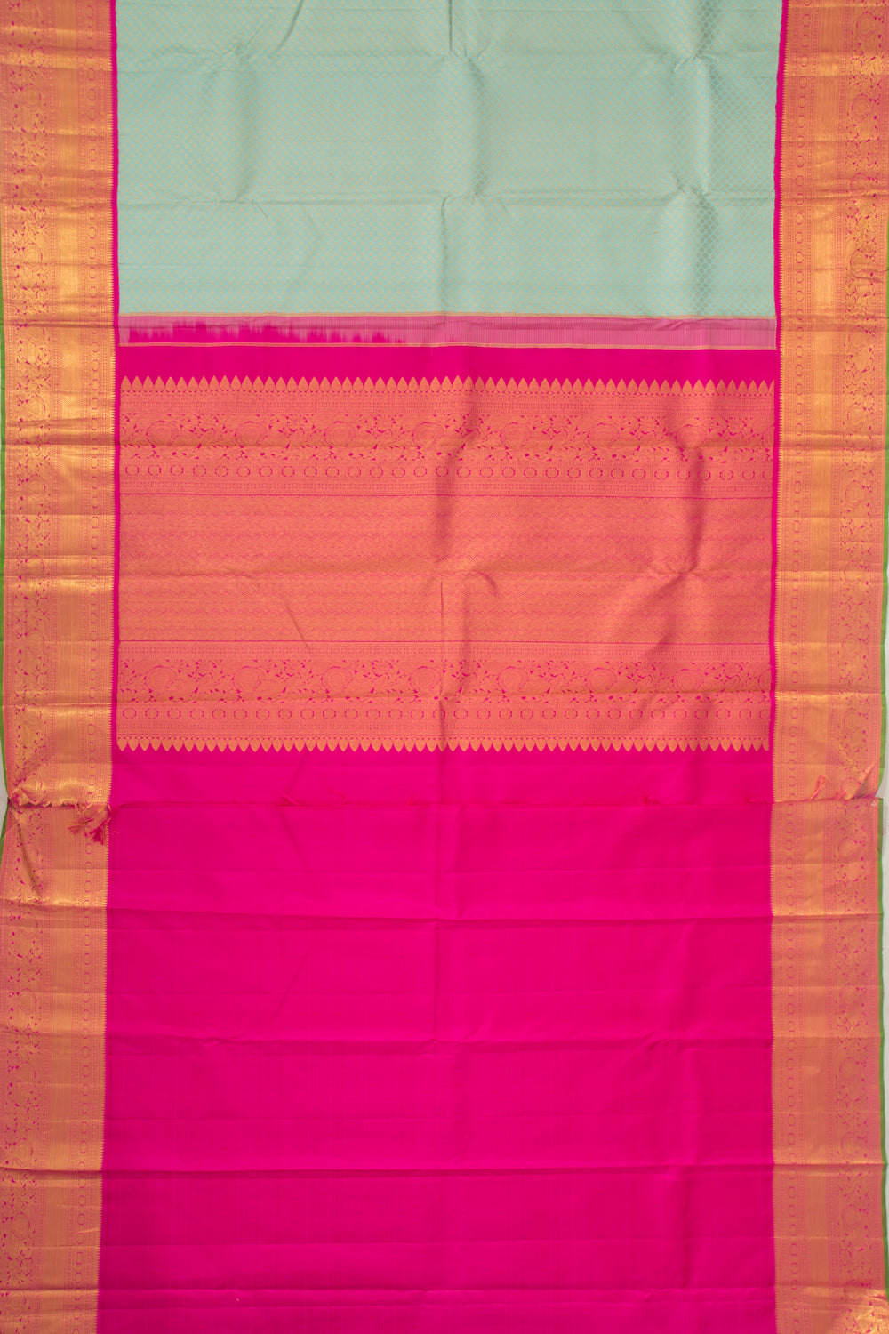 Kanchipuram Silk Brocade Blue Saree