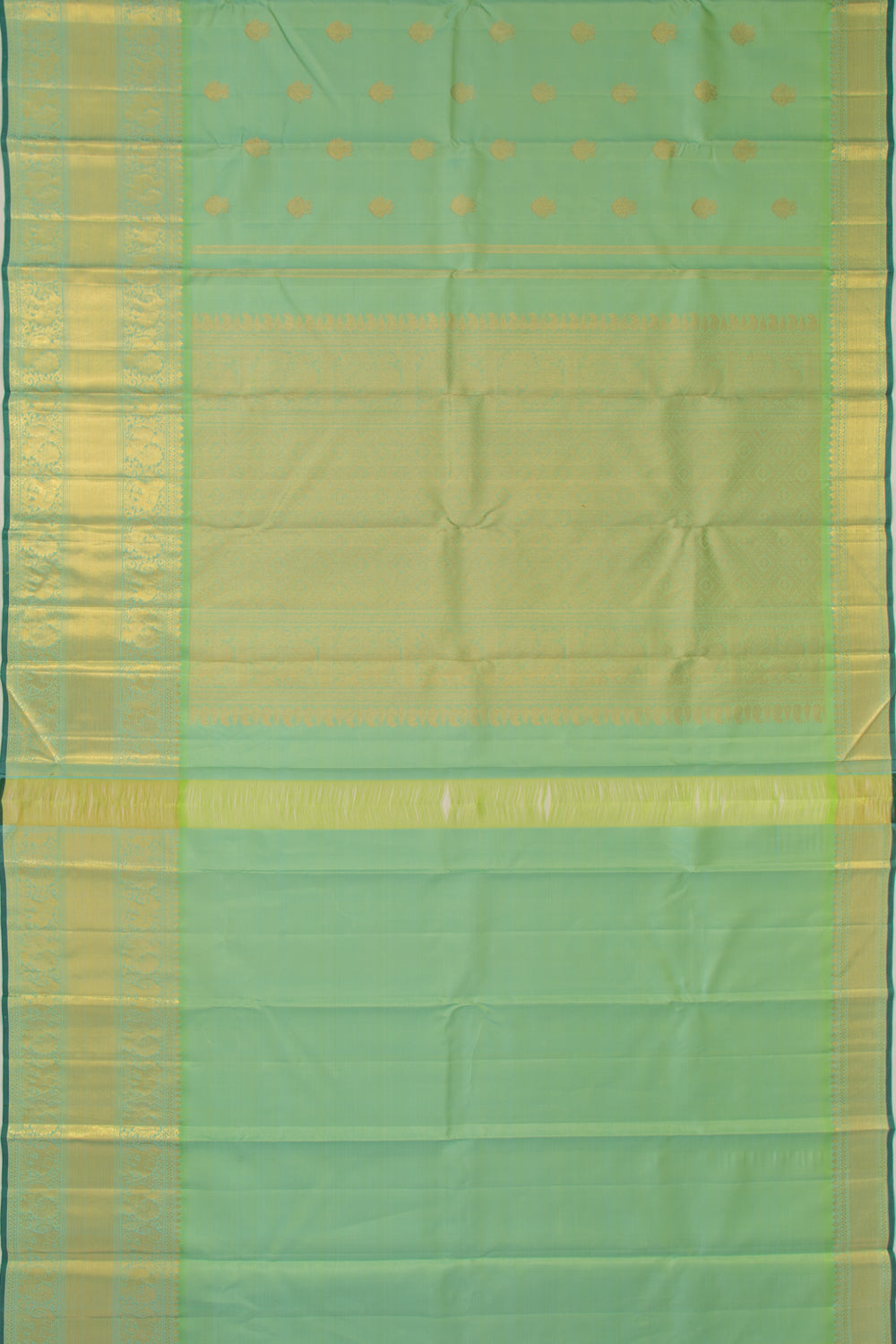 Kanchipuram Silk Butta Green Saree