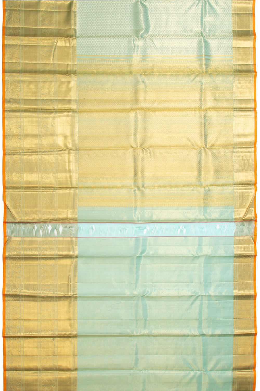 Kanchipuram Silk Tissue Brocade Green Saree