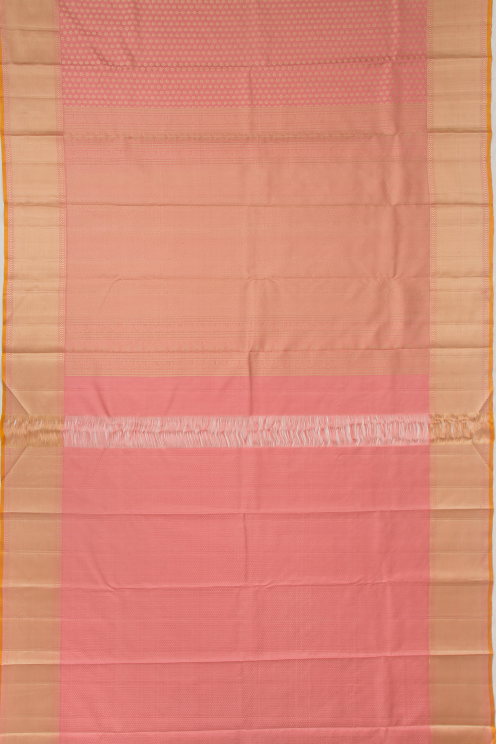 Kanchipuram Silk Brocade Peach Saree