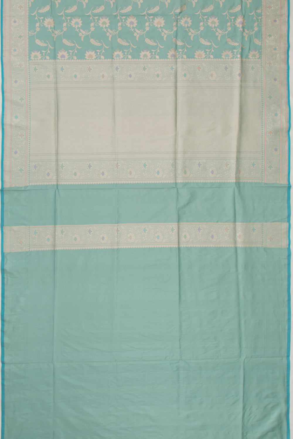 Banarasi Silk Jaal Pastel Green Saree