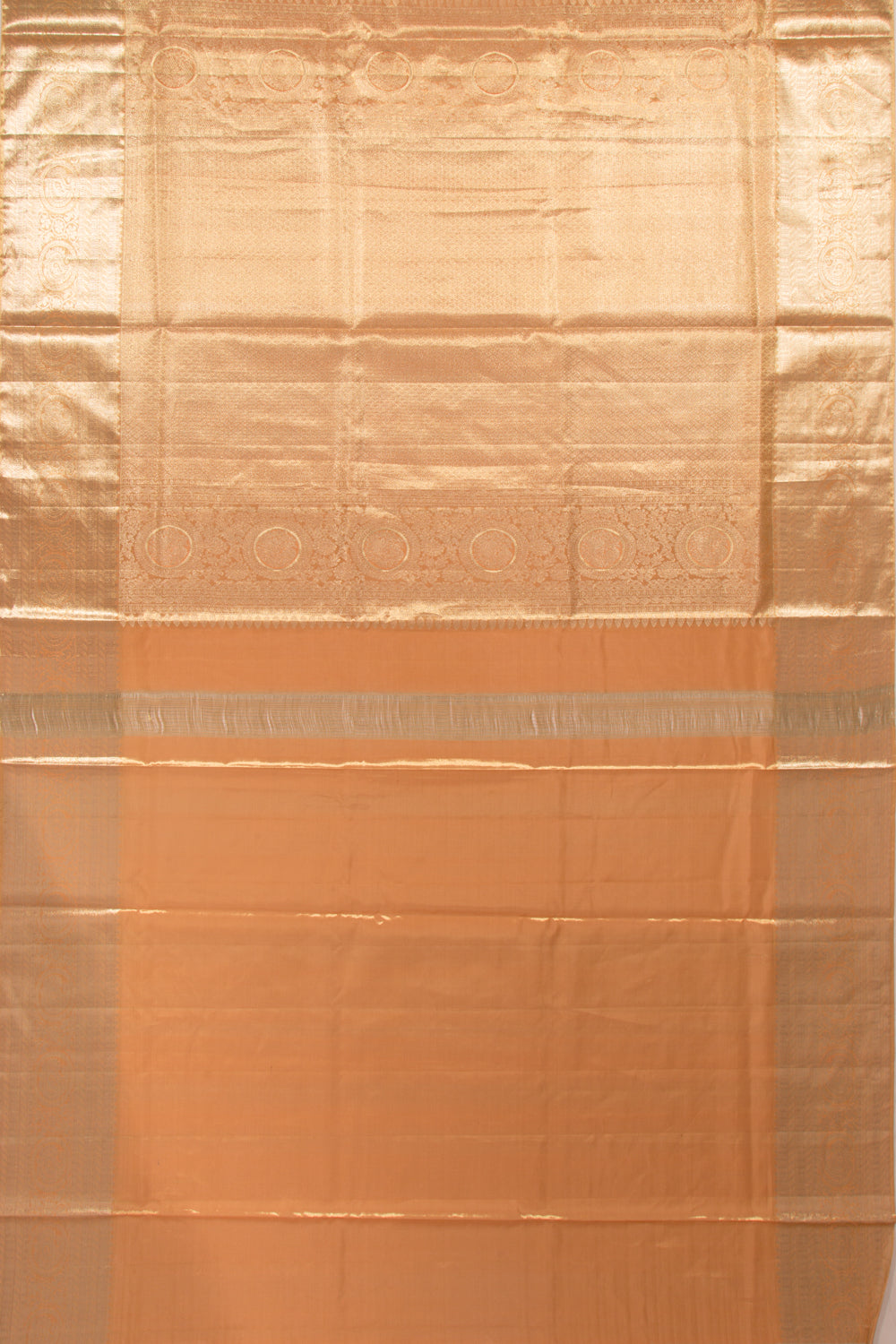 Taranga Kanchi Silk Tissue Brocade Orange Saree