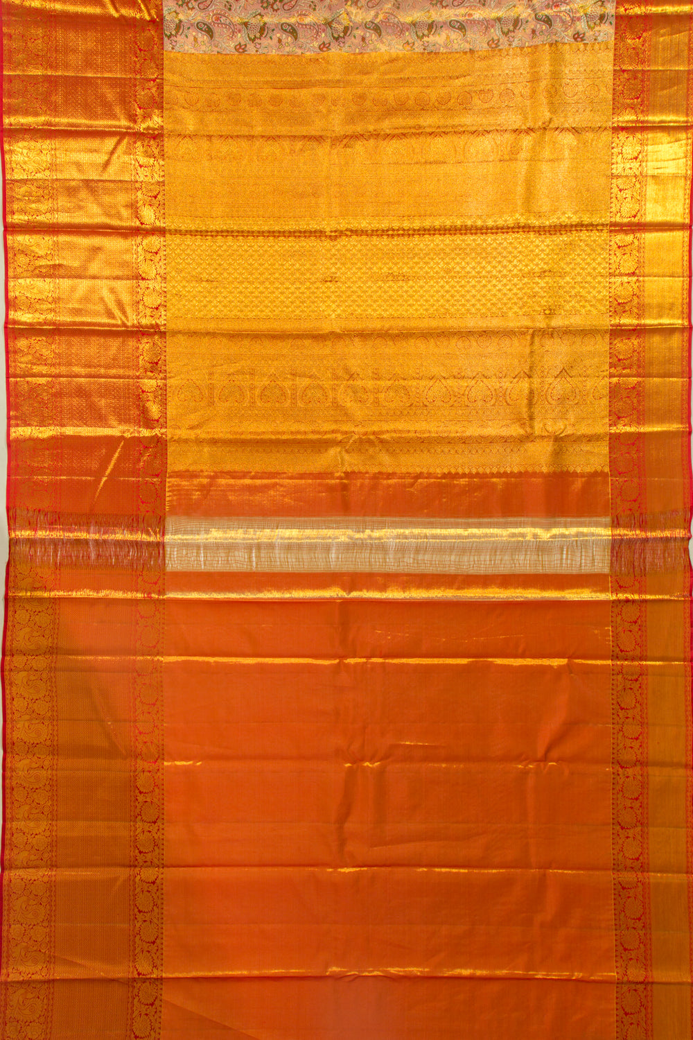 Taranga Kanchi Silk Tissue Brocade Baby Pink Saree