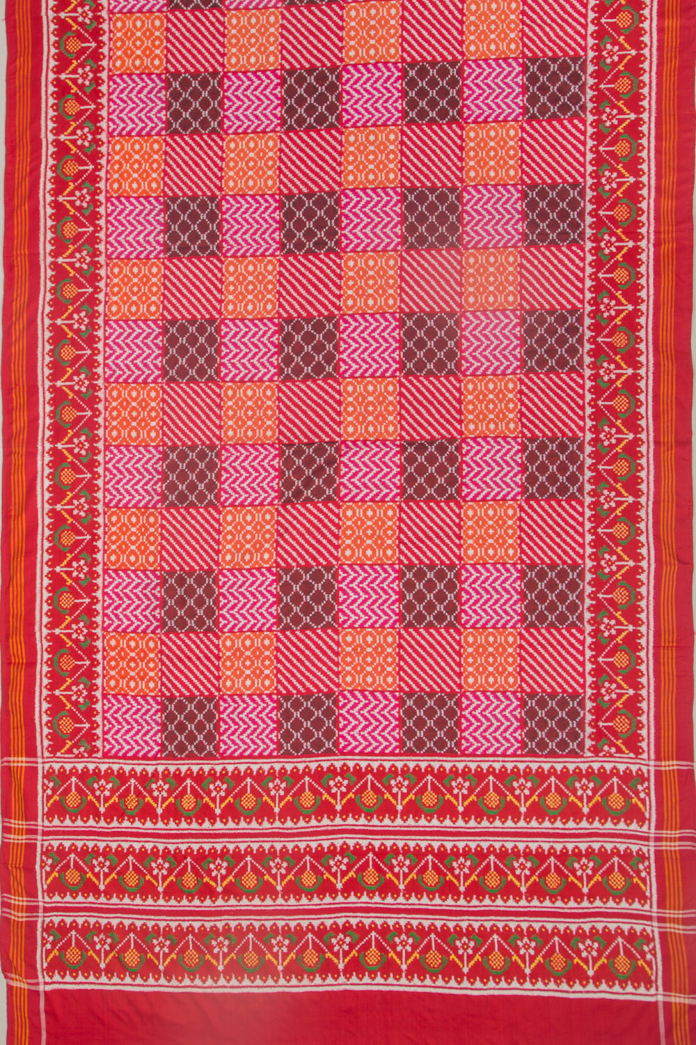 Patan Patola Silk Double Ikat Red Saree