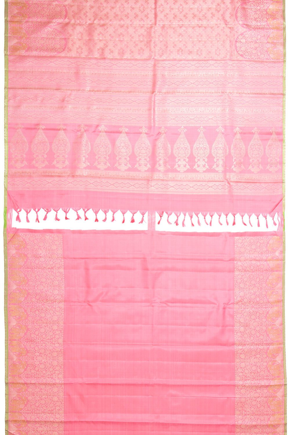 Kanchipuram Silk Brocade Baby Pink Saree