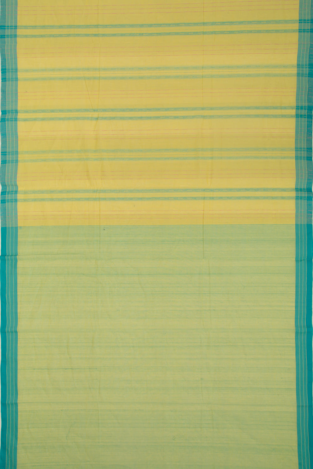 Ponduru Handspun Cotton Vertical Lines Yellow Saree