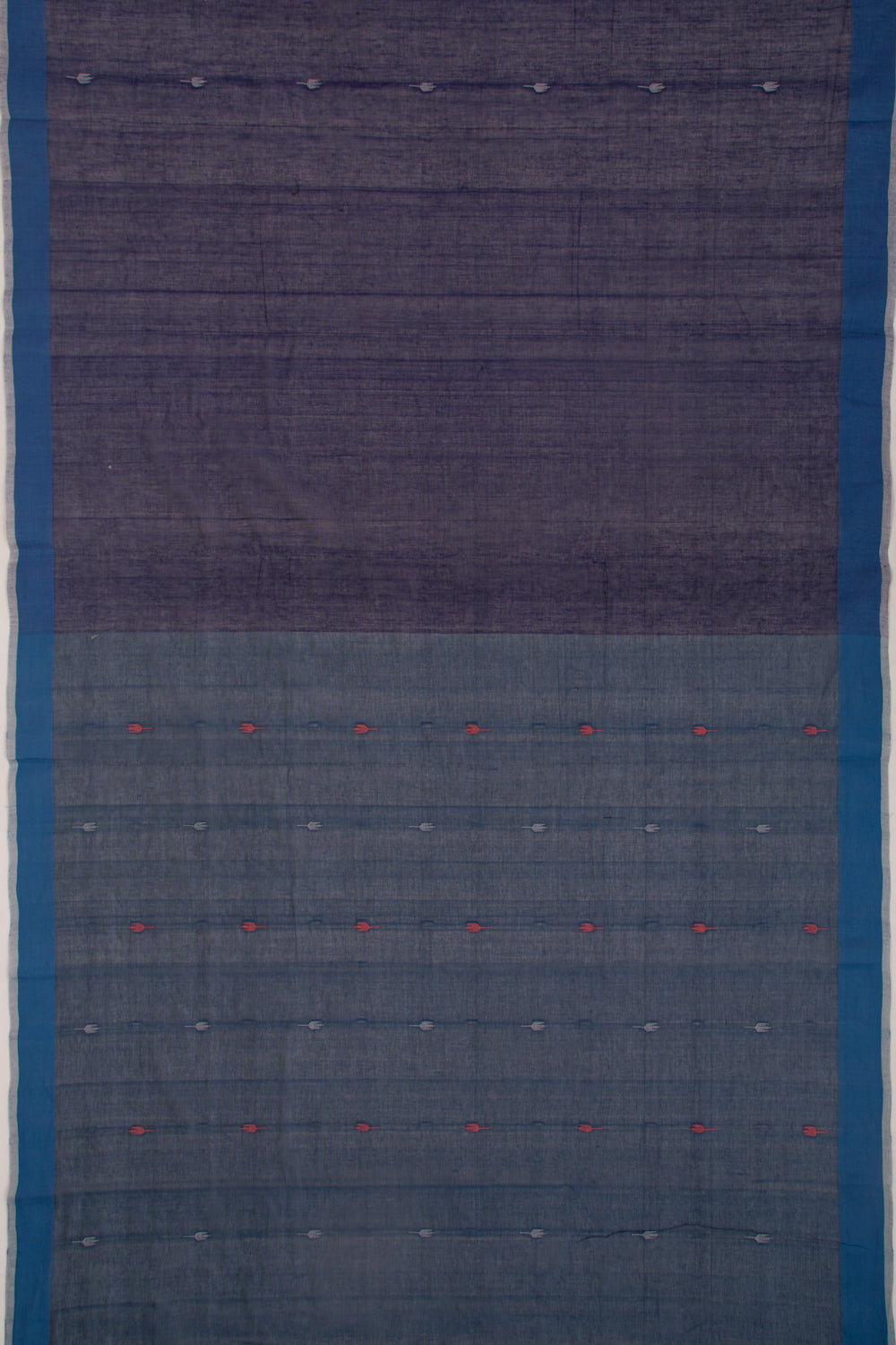 Ponduru Handspun Cotton Butta Dark Blue Saree