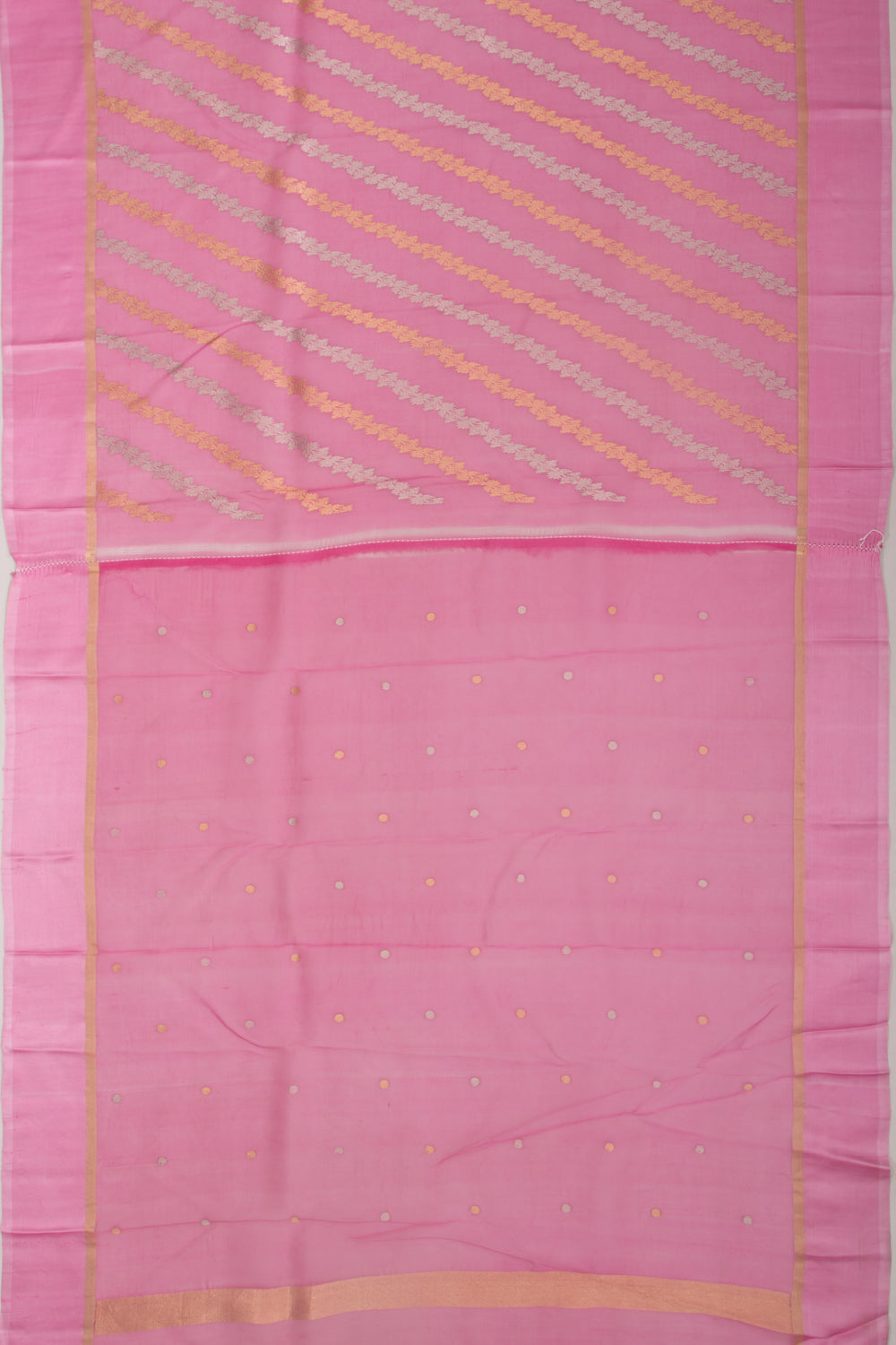 Organza Jaal Sea Pink Saree