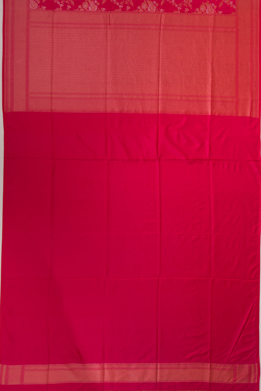 Banarasi Silk Jaal And Butta Red Saree