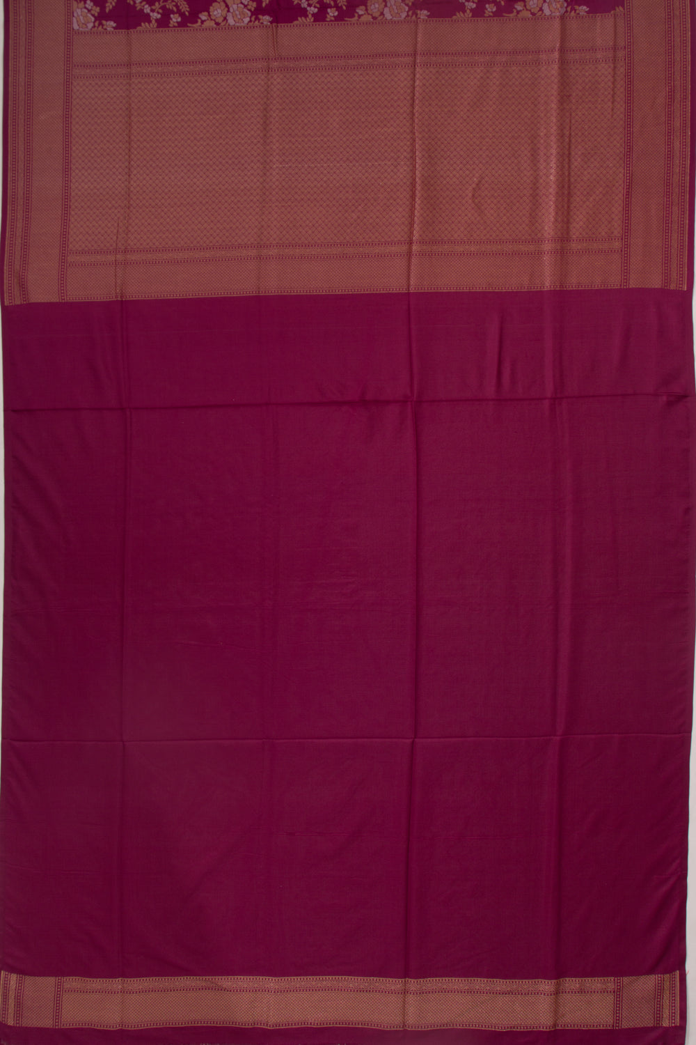 Banarasi Silk Jaal And Butta Purple Saree