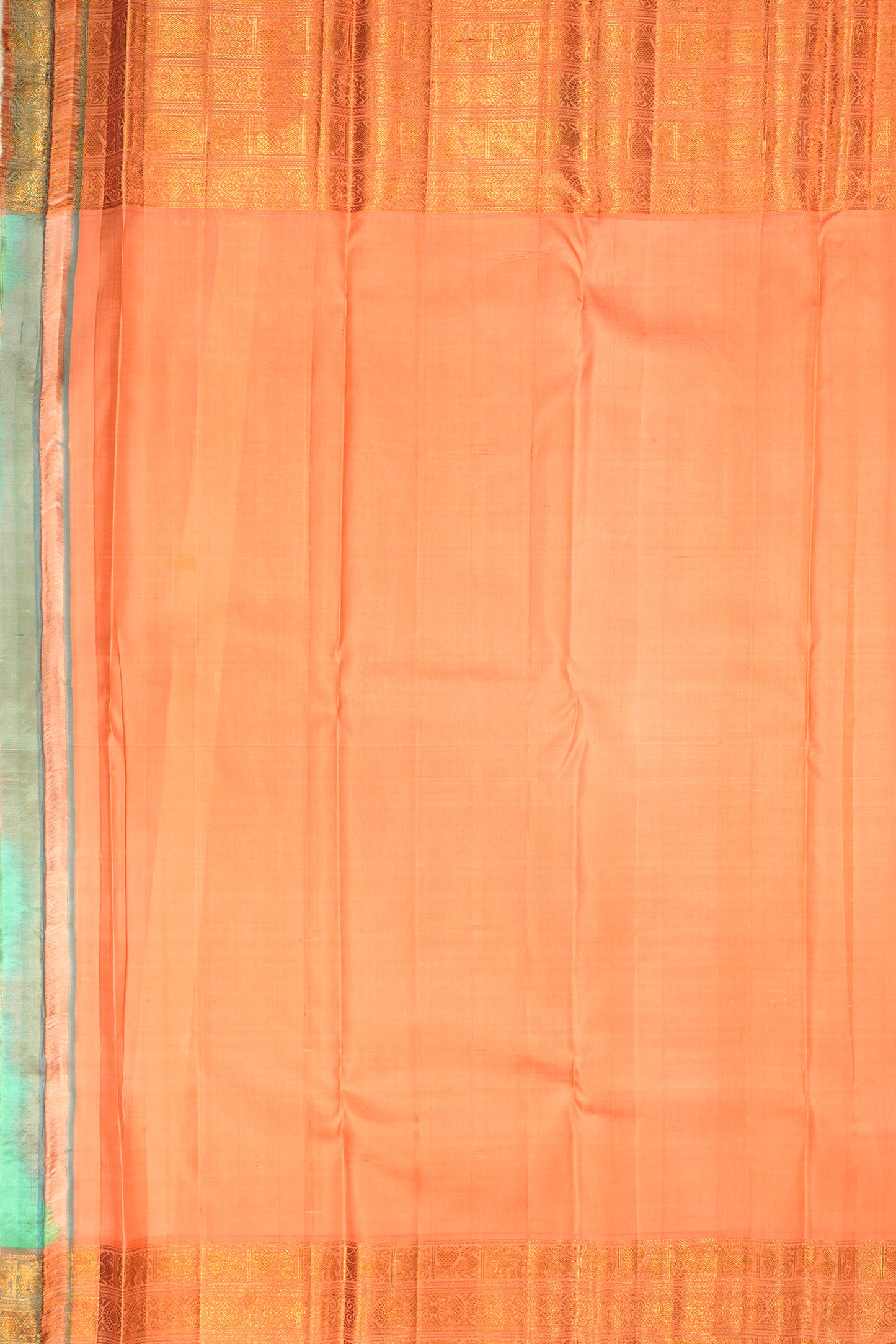 Kanchipuram Silk Brocade Green Saree