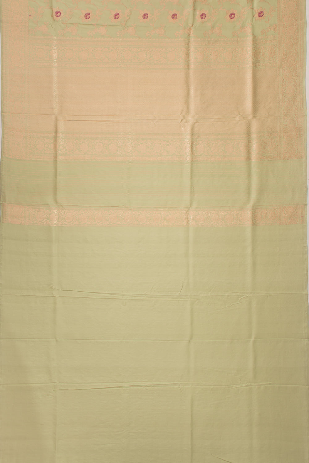 Banarasi Silk Jaal Kadwa Pista Green Saree