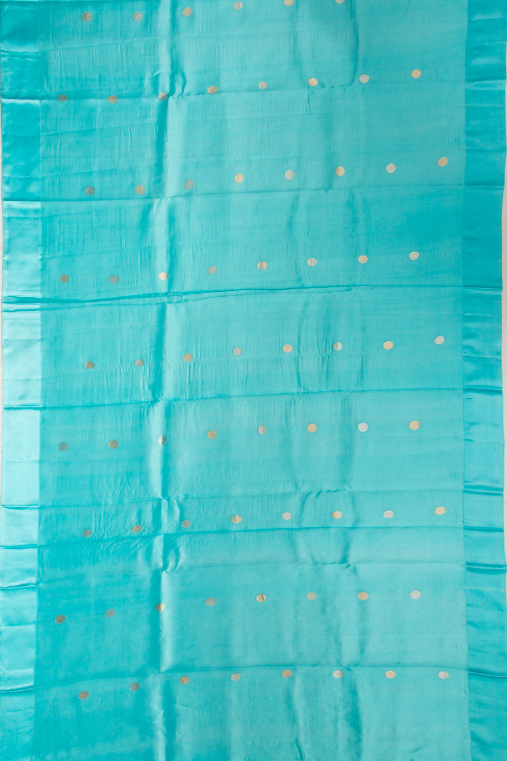Banarasi Katan Silk Half-n-Half And Jaal And Butta Sky Blue Saree