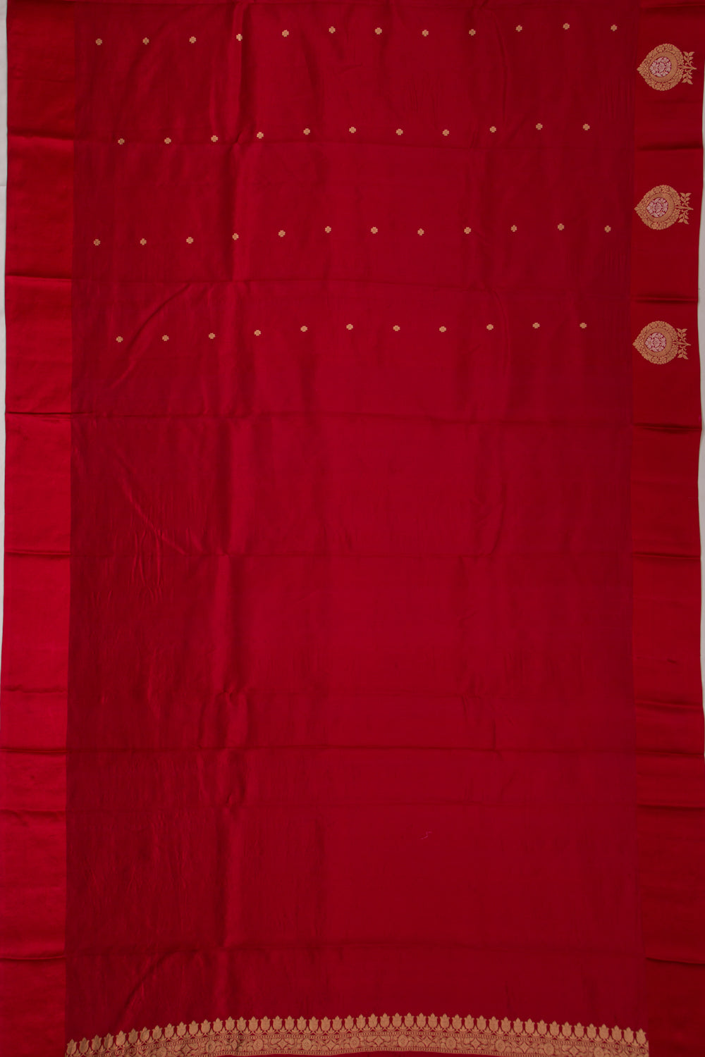 Banarasi Katan Silk Butta Red Saree