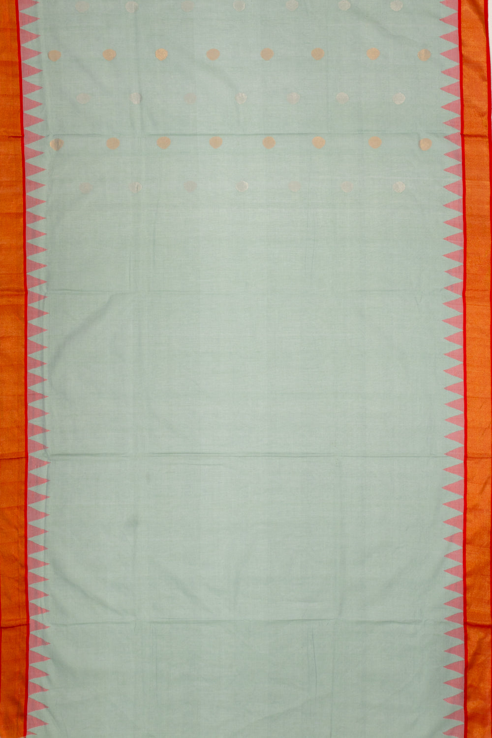 Ponduru Handspun Cotton Butta Pastel Green Saree