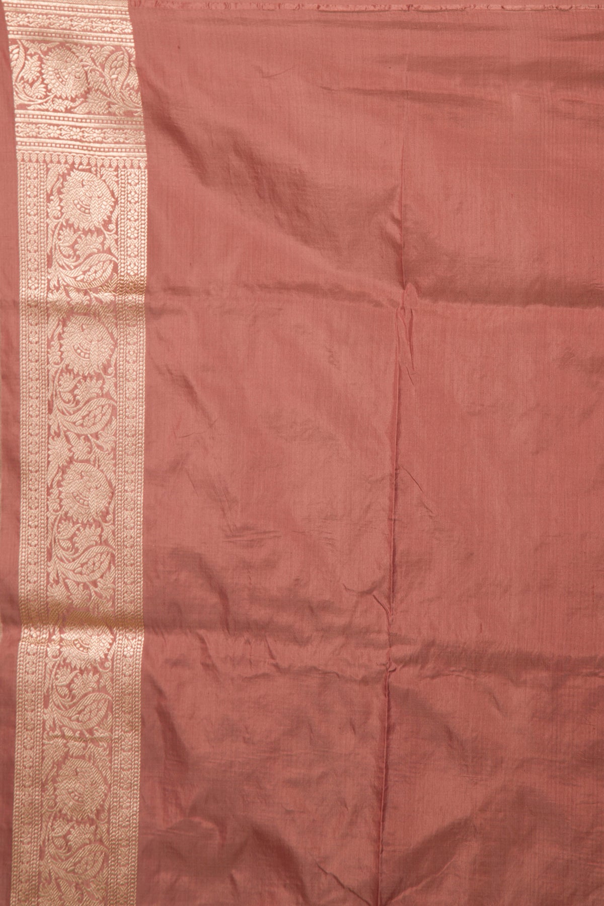 Banarasi Silk Jaal Peach Saree