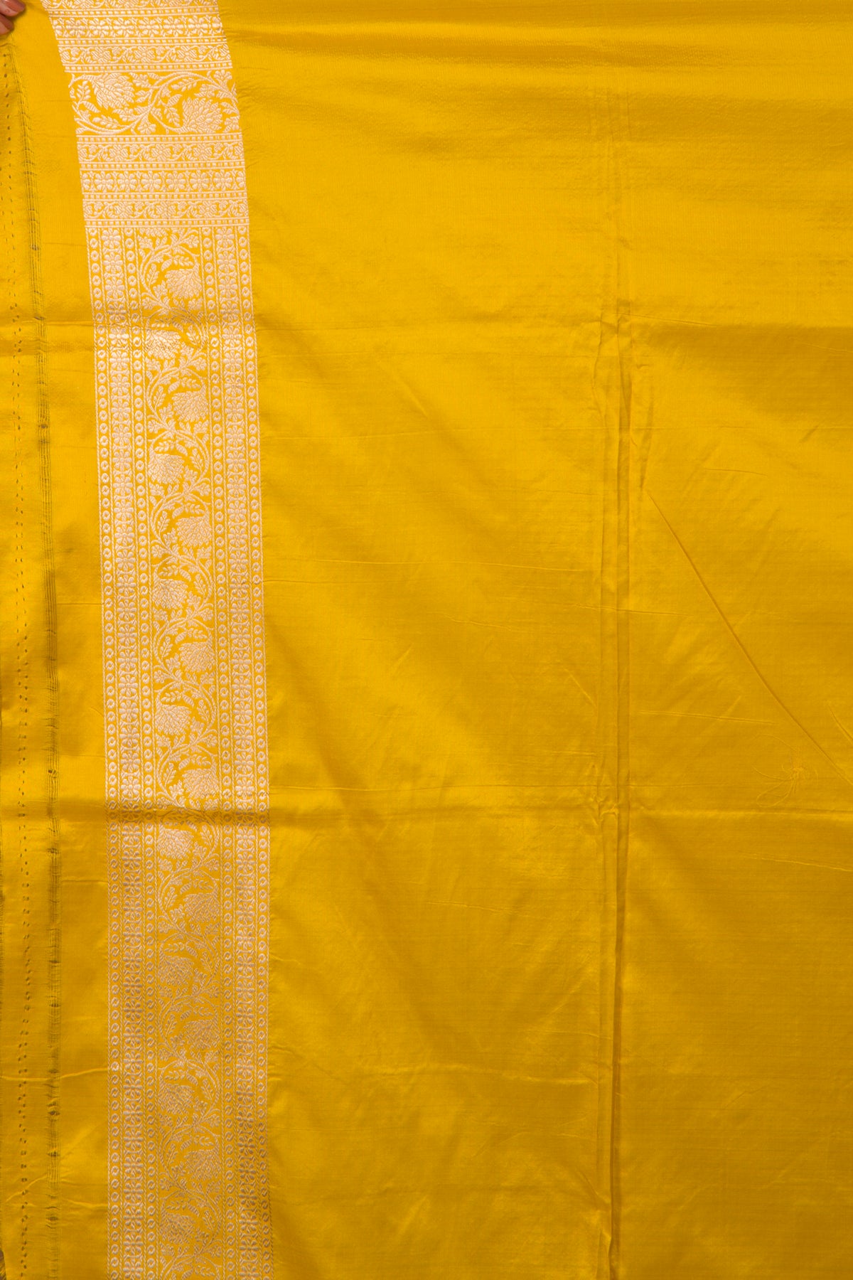 Banarasi Silk Jaal Yellow Saree