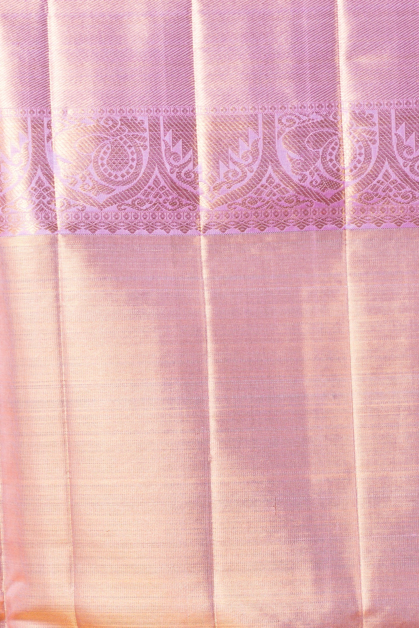 Kanchipuram Silk Tissue Brocade Pink Saree