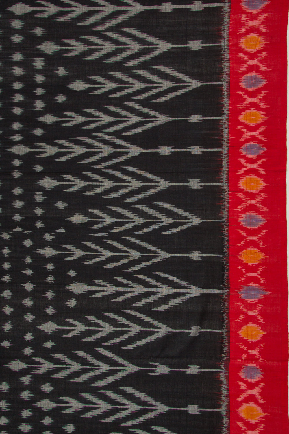 Pochampally Cotton Ikat Black Saree