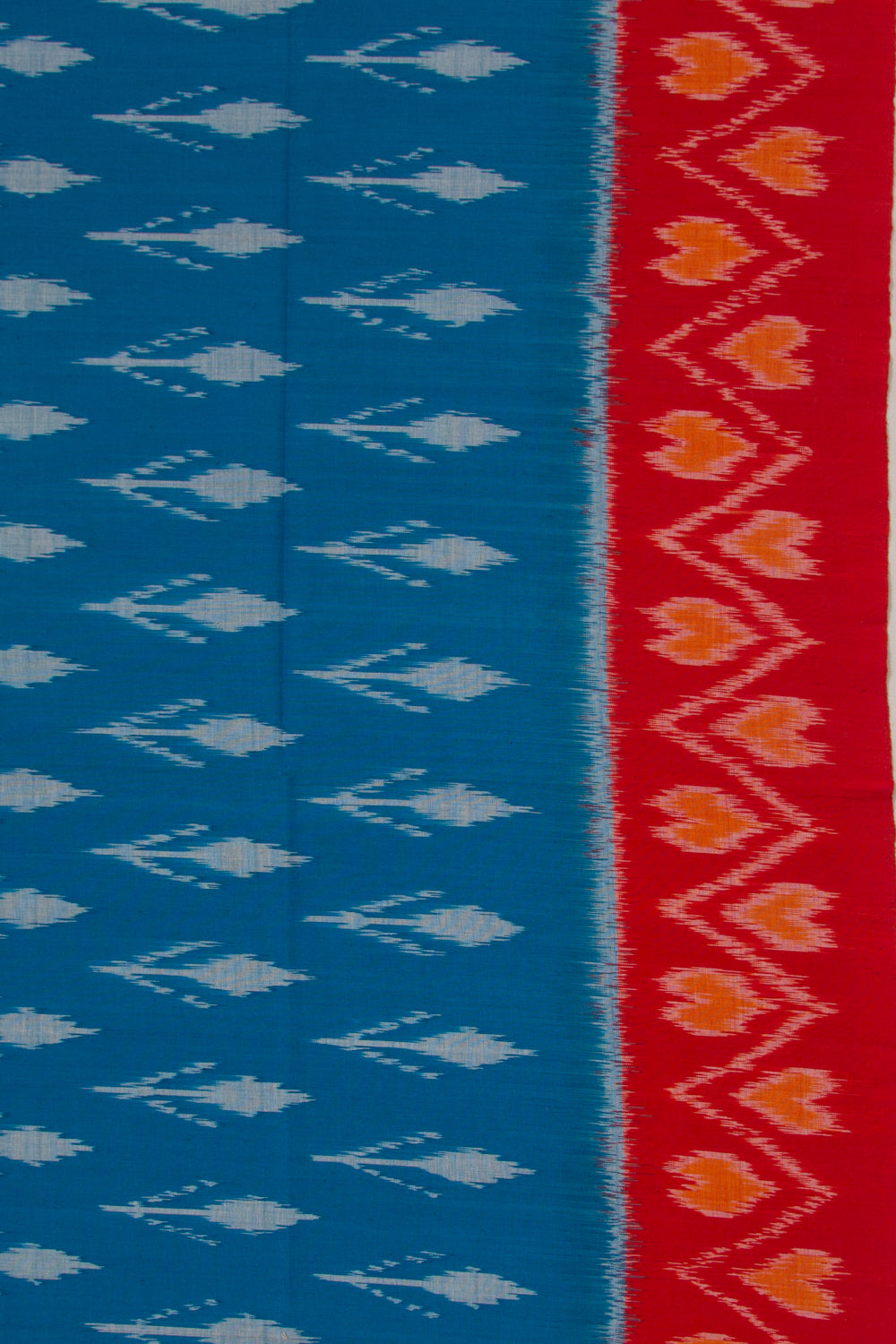 Pochampally Cotton Ikat Blue Saree