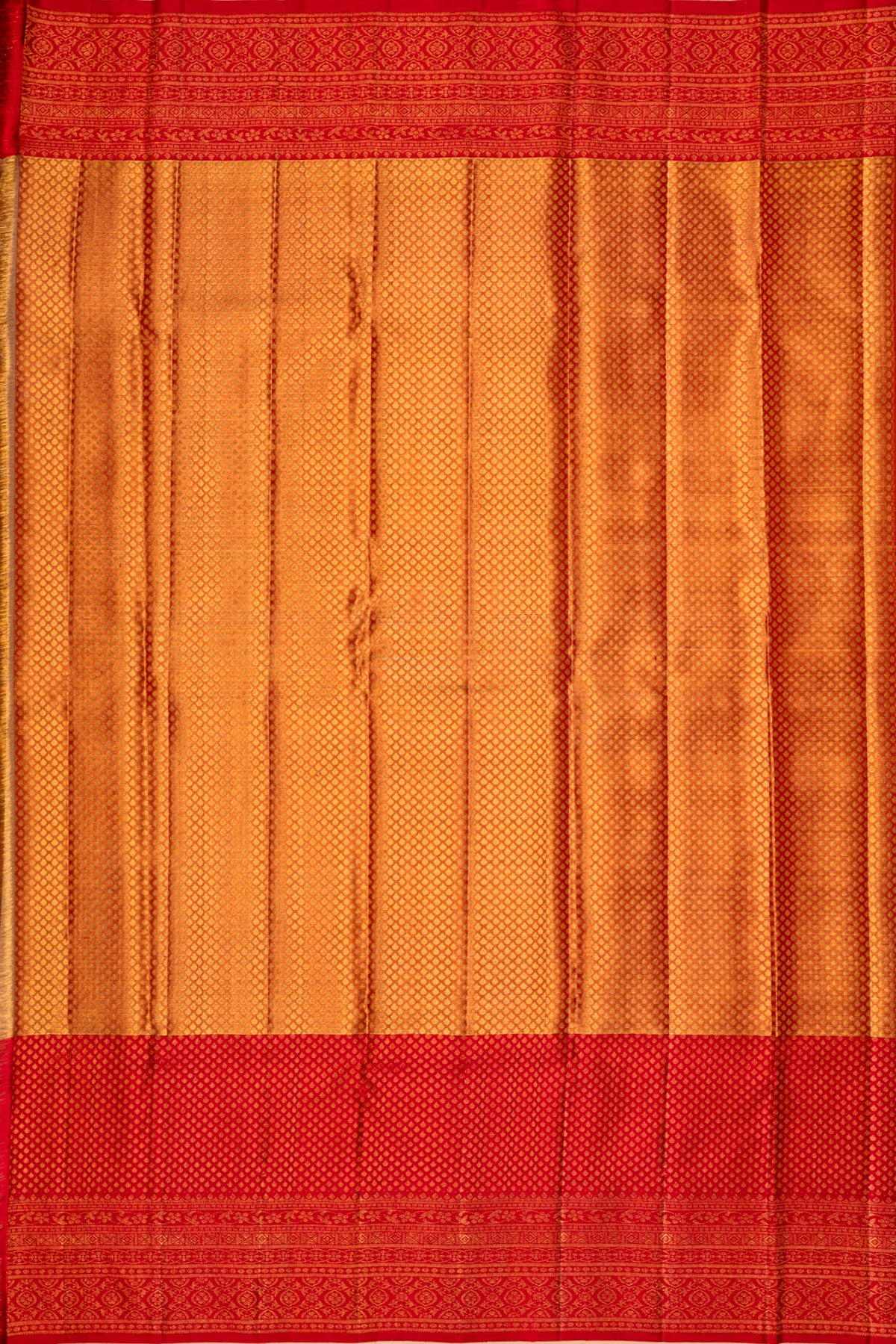 Kanchipuram Silk Tissue Jaal Gold Saree