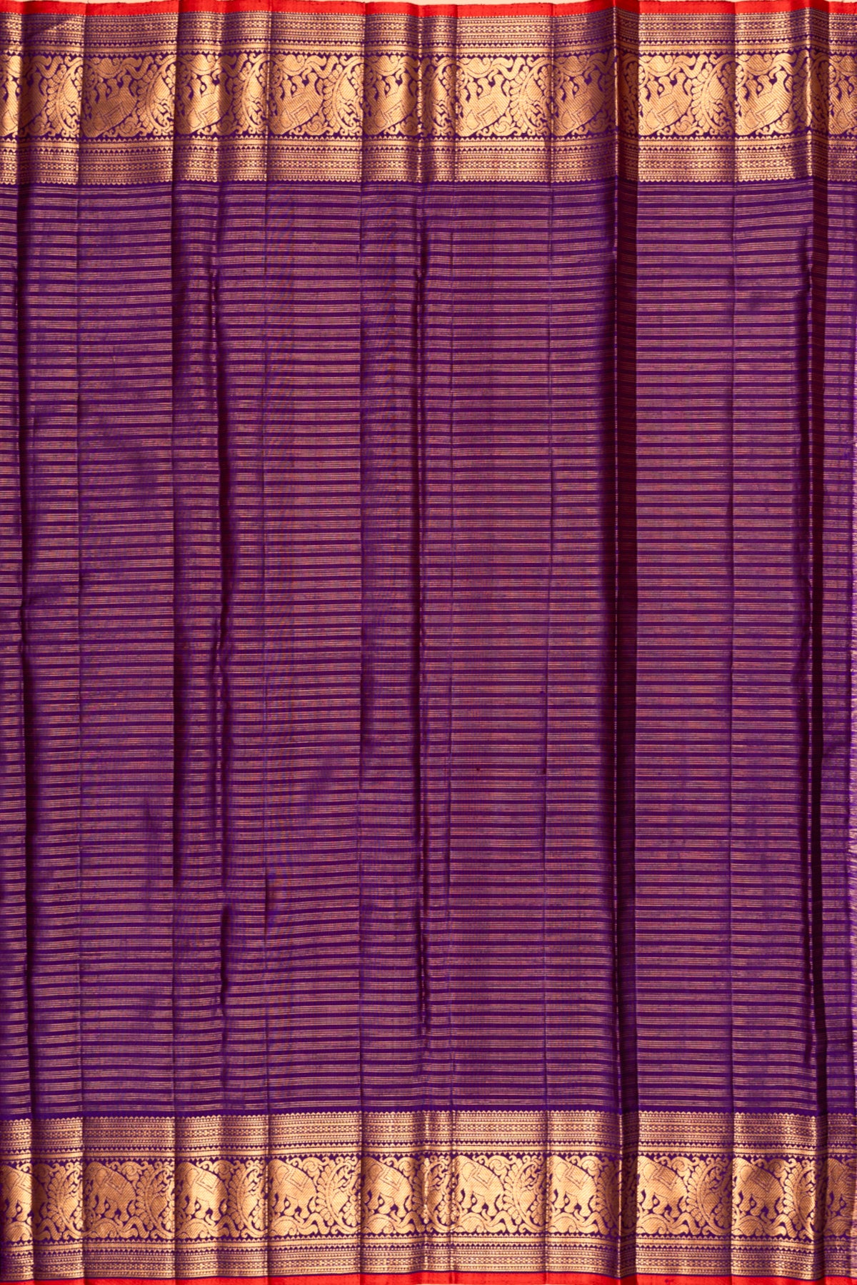 Kanchipuram Silk Checks And Butta Pink Saree
