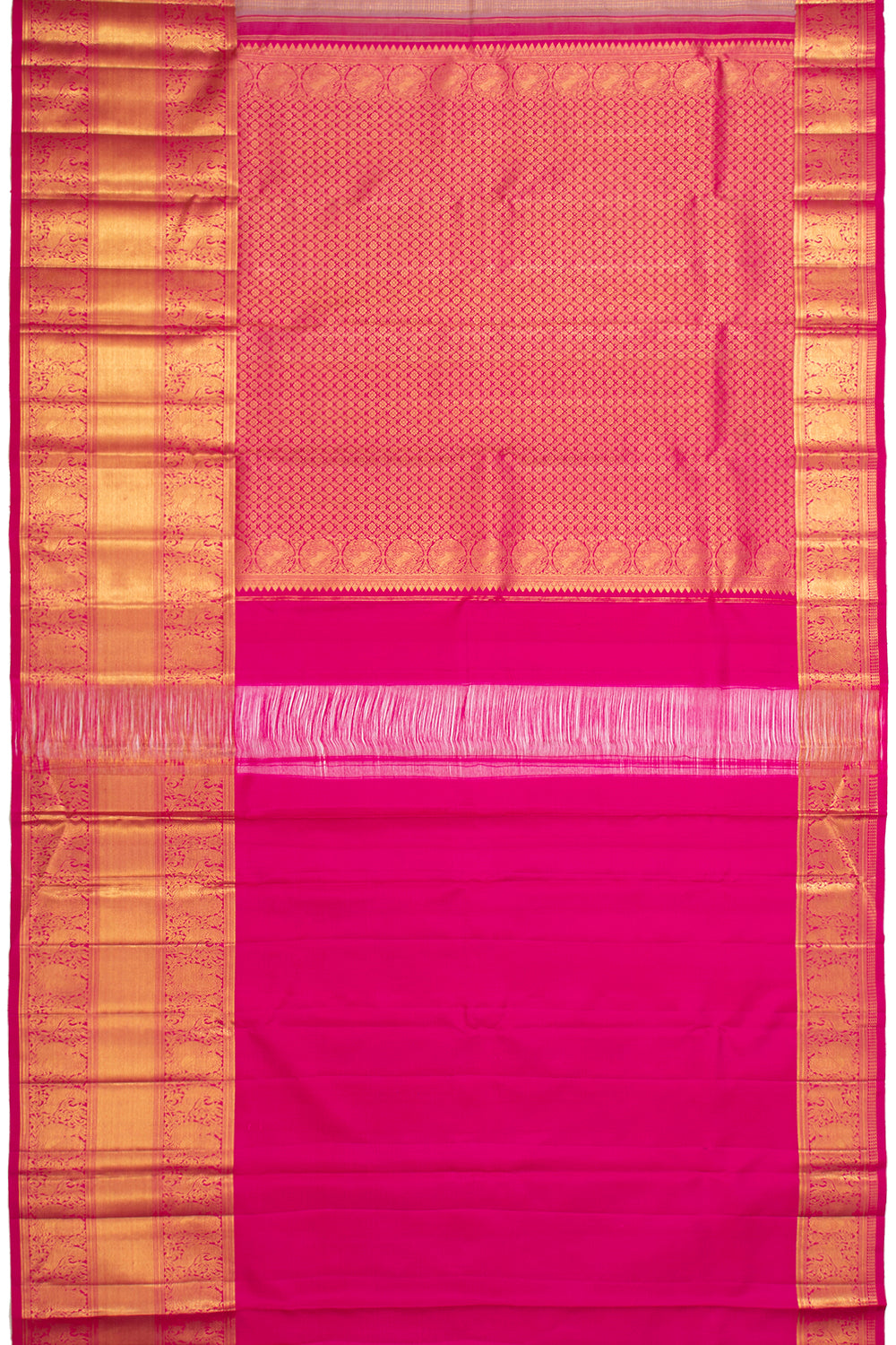 Kanchipuram Silk Checks And Butta Lilac Saree