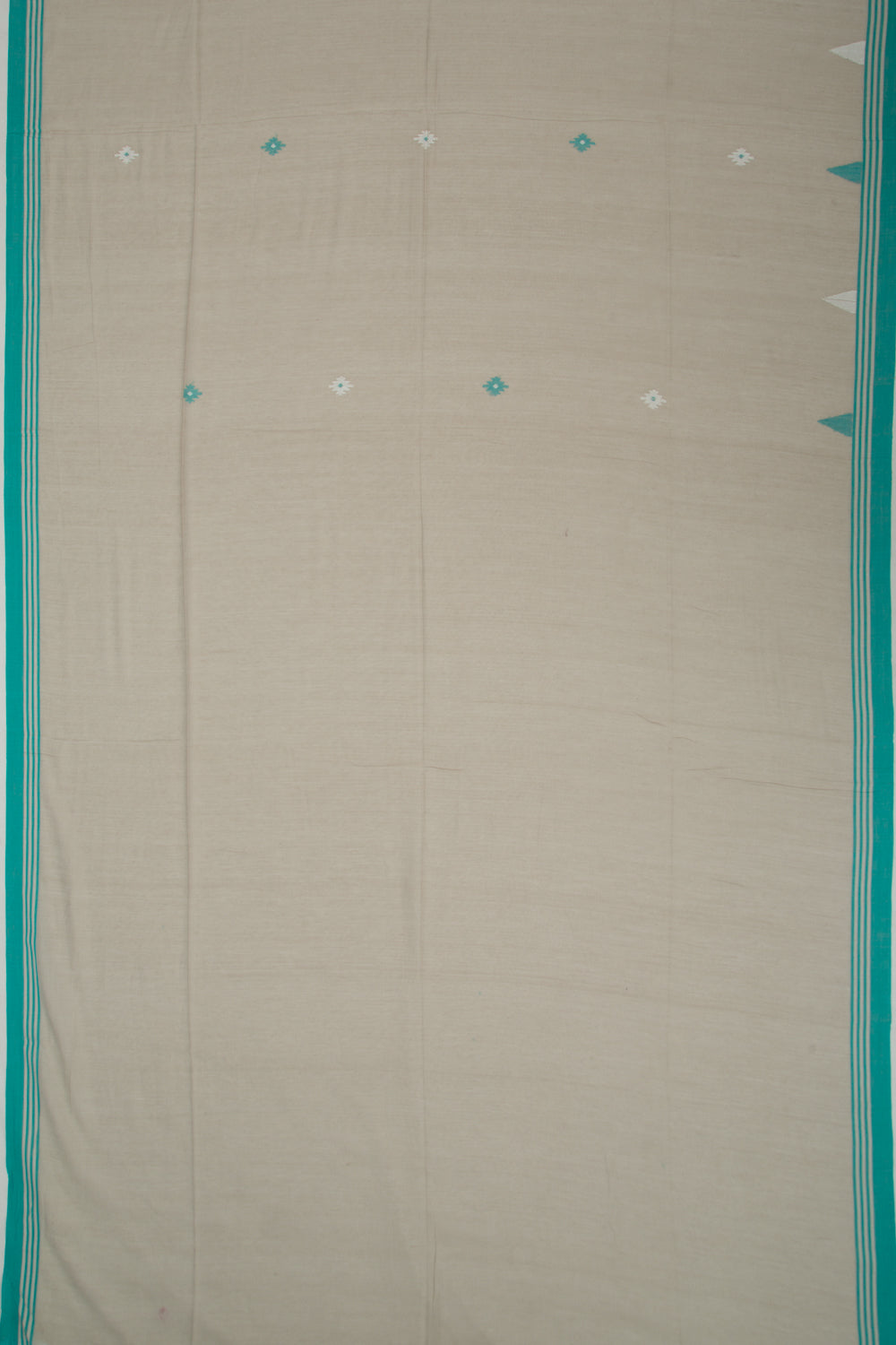 Bengal Cotton Butta Brown Saree