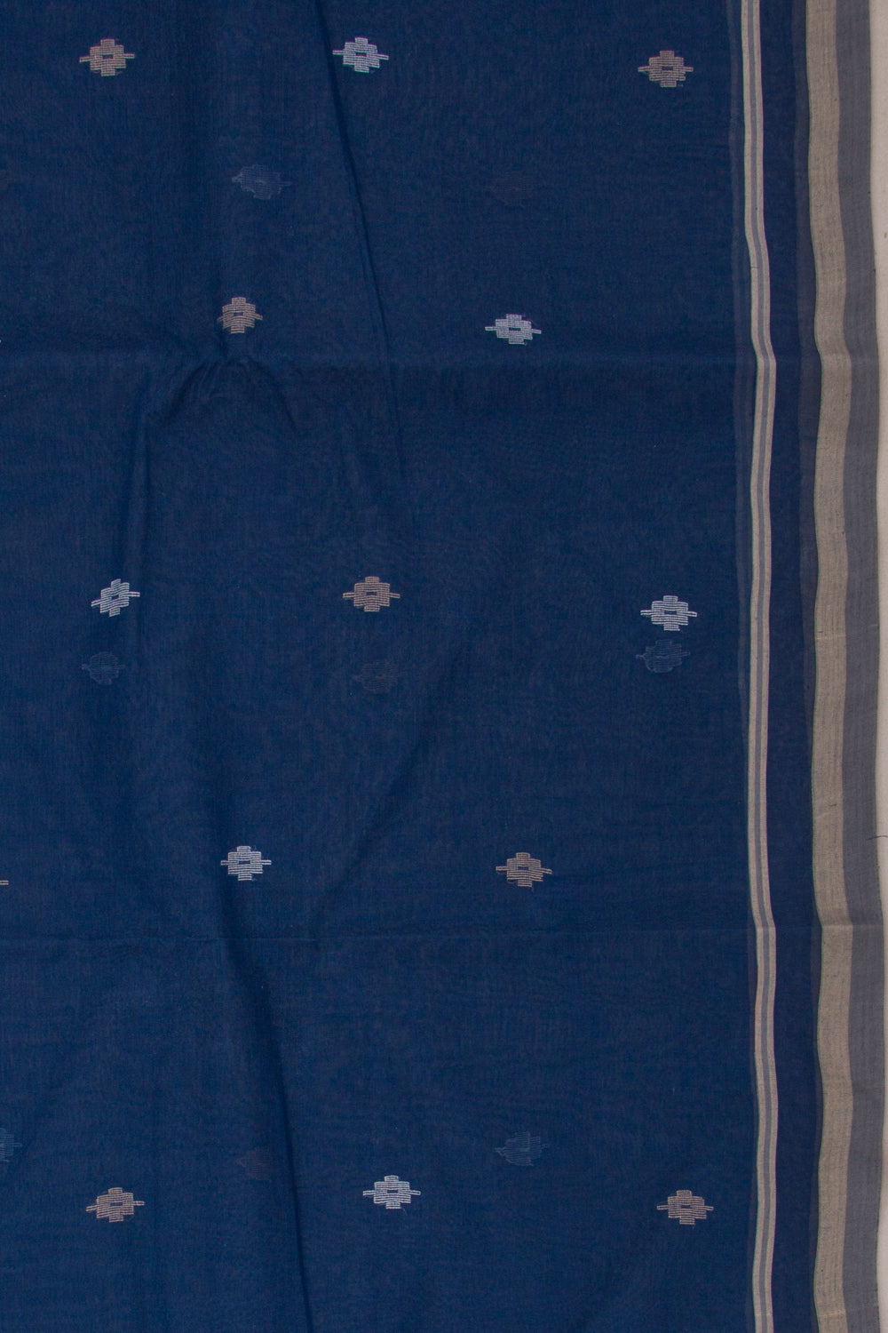 Phulia Cotton Butta Dark Blue Saree
