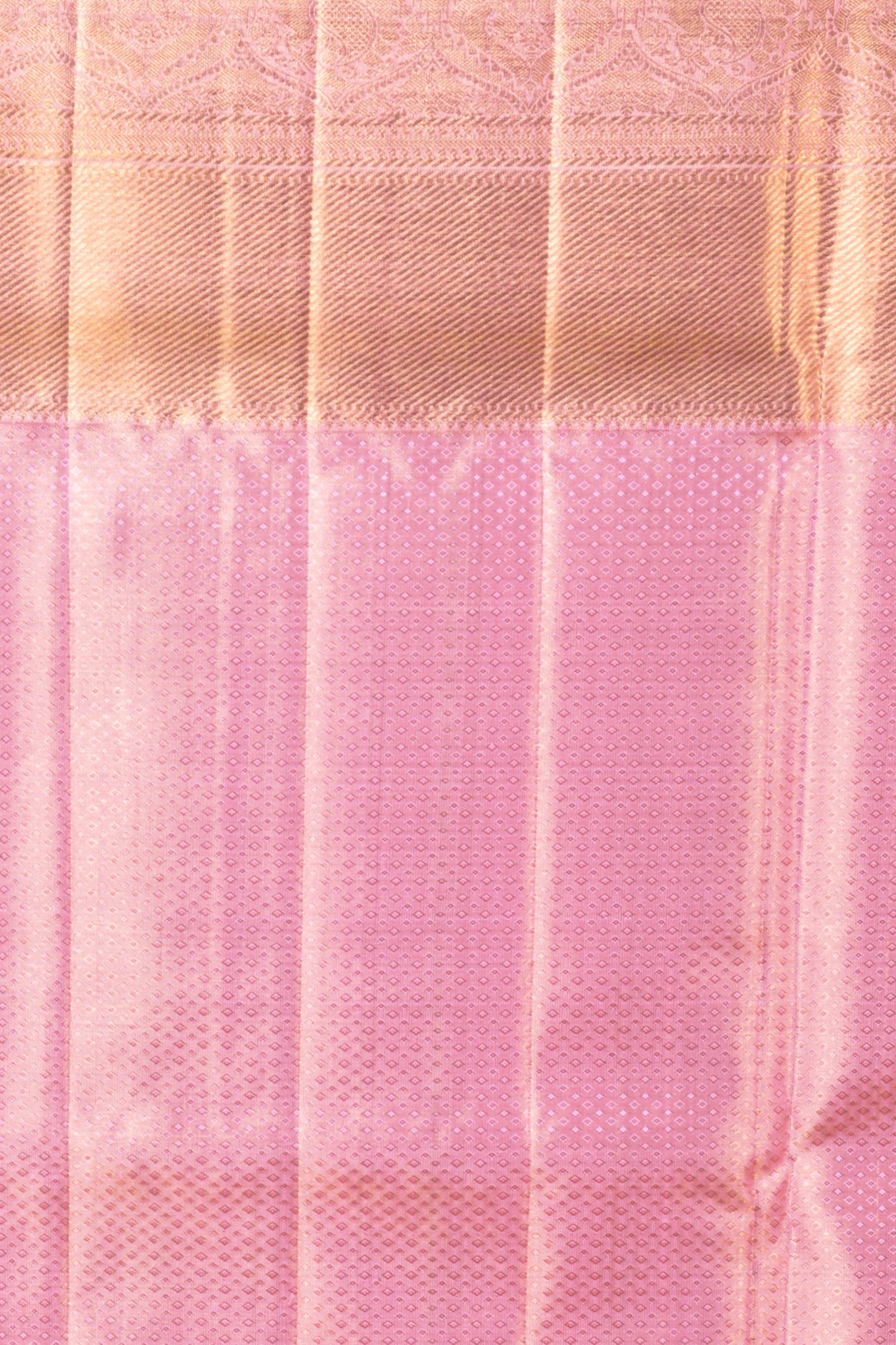 Kanchipuram Silk Tissue Brocade Pink Saree