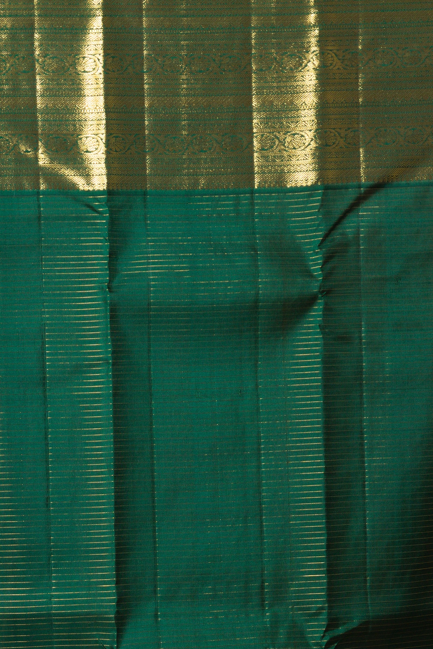 Kanchipuram Silk Checks And Butta Brown Saree