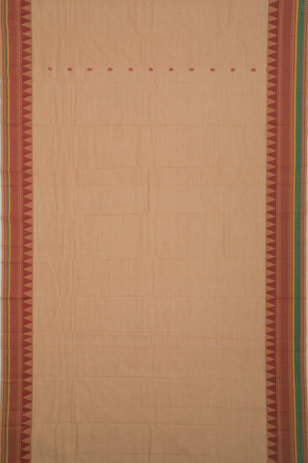 Chettinad Cotton Butta Beige Saree