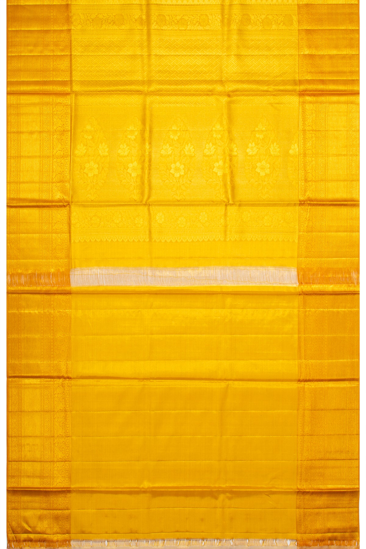 Kanchipuram Silk Tissue Brocade Gold Saree