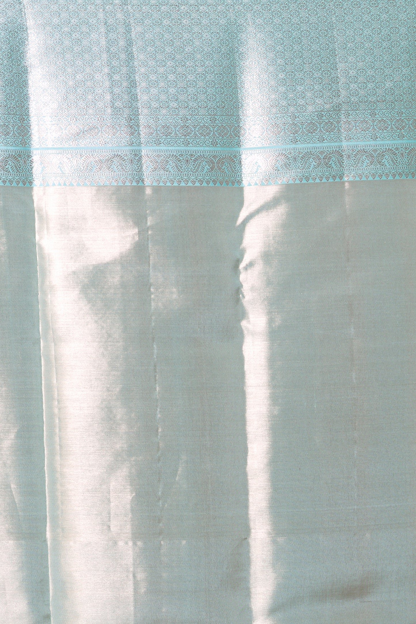 Kanchipuram Silk Tissue Brocade Sky Blue Saree