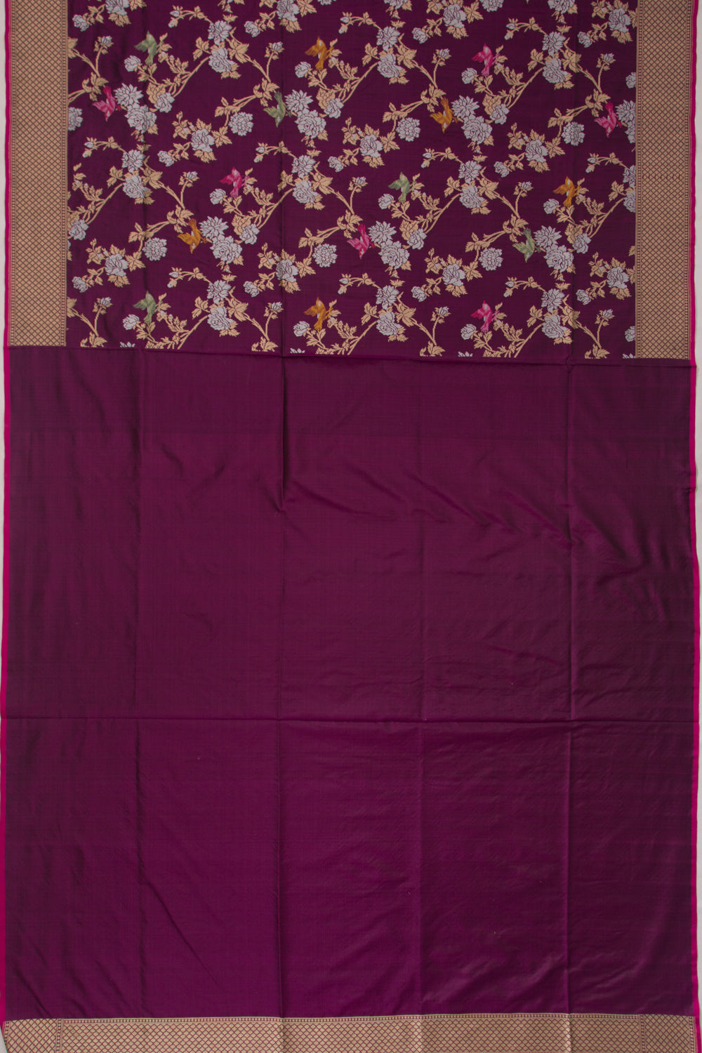Banarasi Silk Jaal Purple Saree