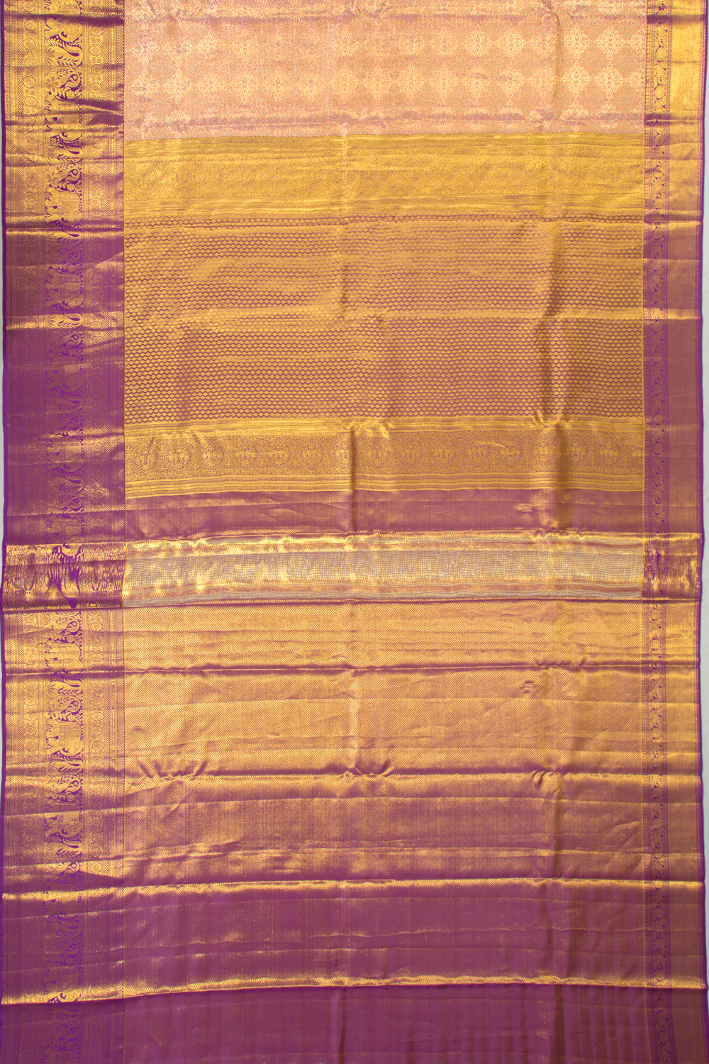 Taranga Kanchi Silk Tissue Brocade Pastel Pink Saree