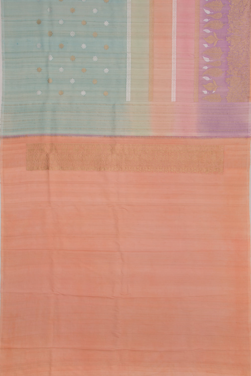 Banarasi Silk Horizontal Lines Multicolour Saree