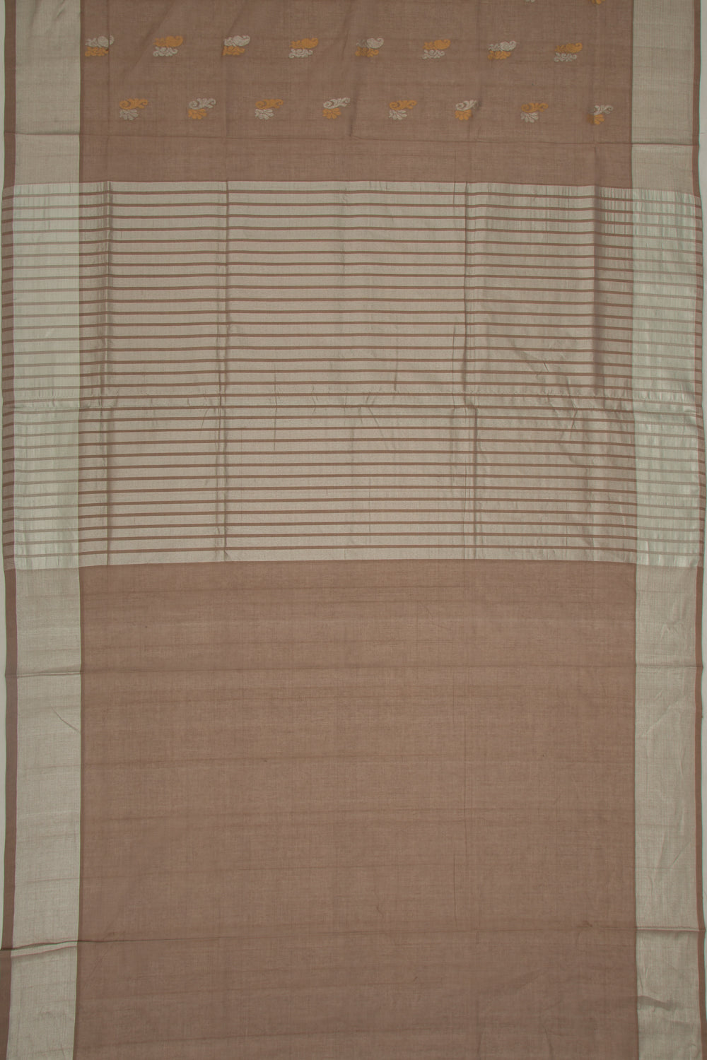 Venkatagiri Cotton Butta Brown Saree