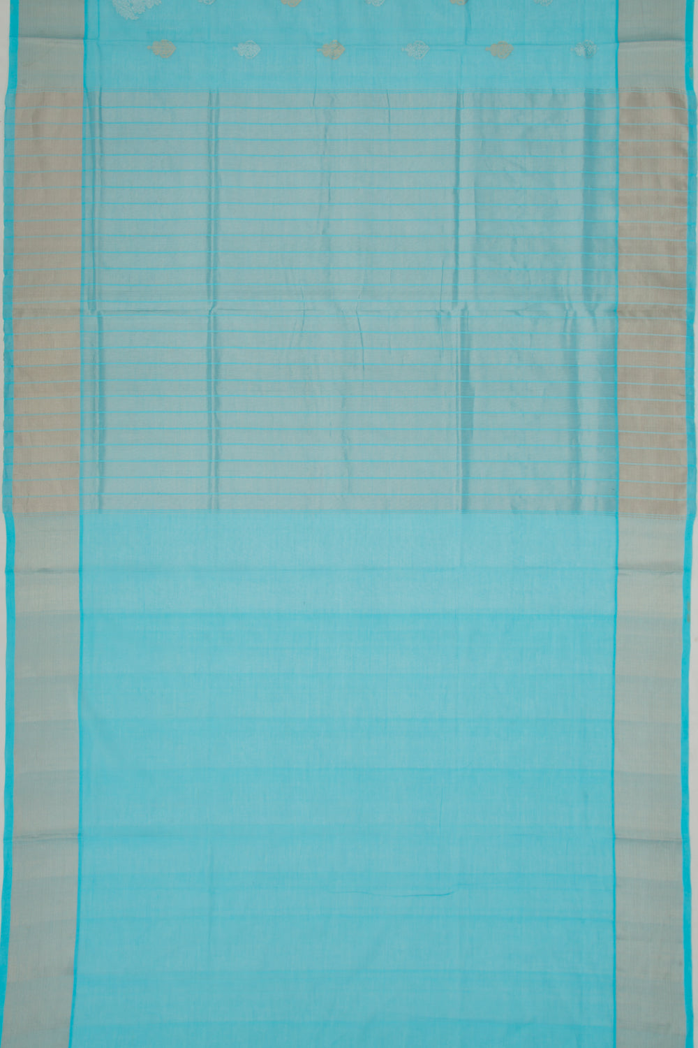Venkatagiri Cotton Butta Sky Blue Saree