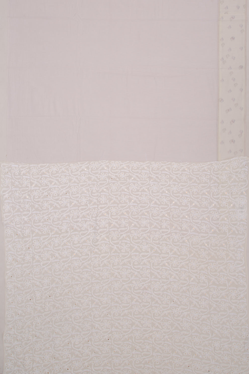 Dhakai Handspun Cotton Plain Lavender Saree