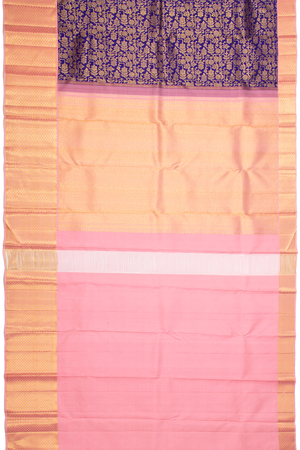 Kanchipuram Silk Brocade Violet Saree