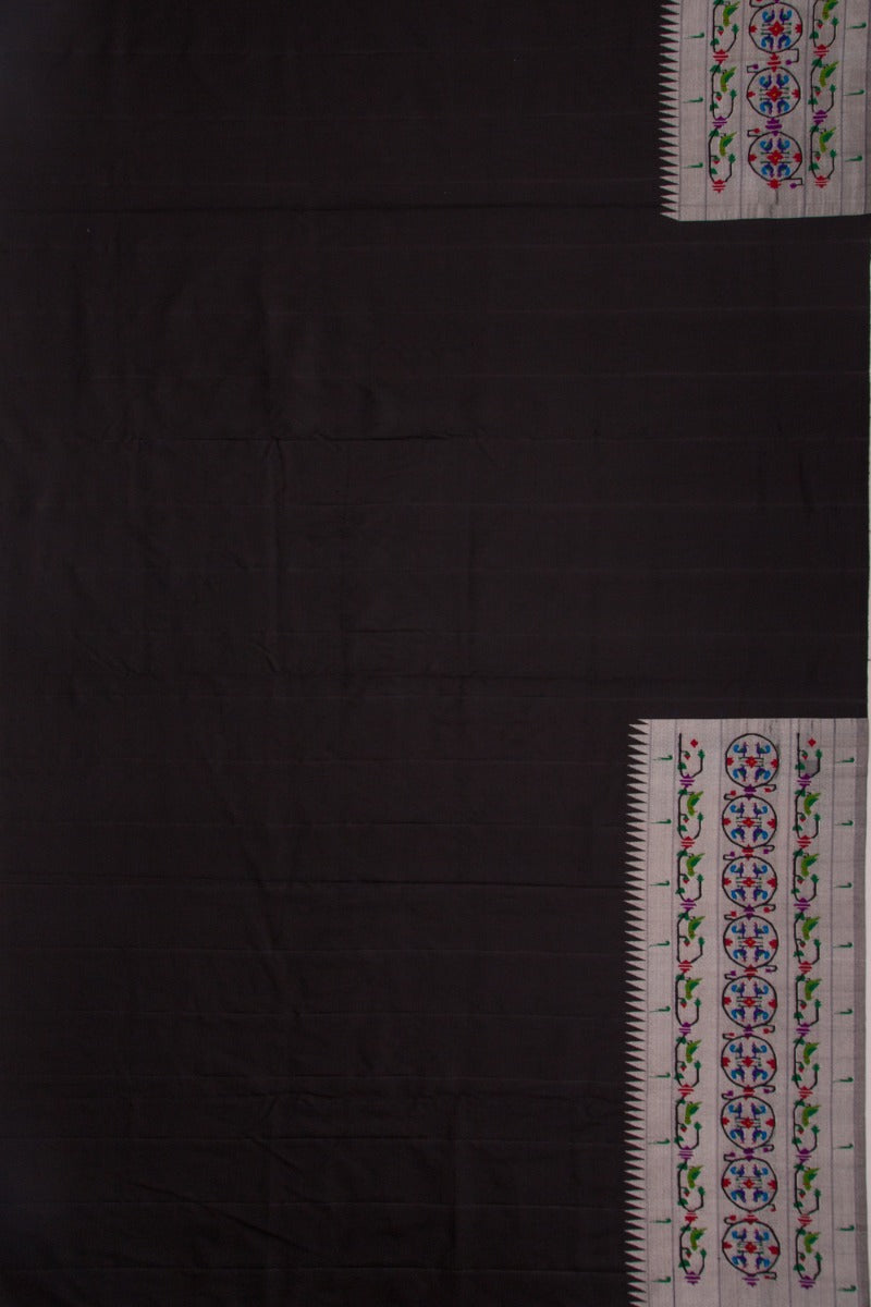 Paithani Silk Butta Black Saree