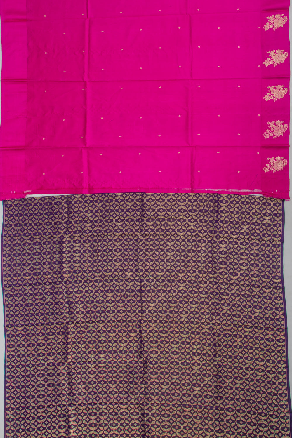 Banarasi Katan Silk Butta Rani Pink Saree