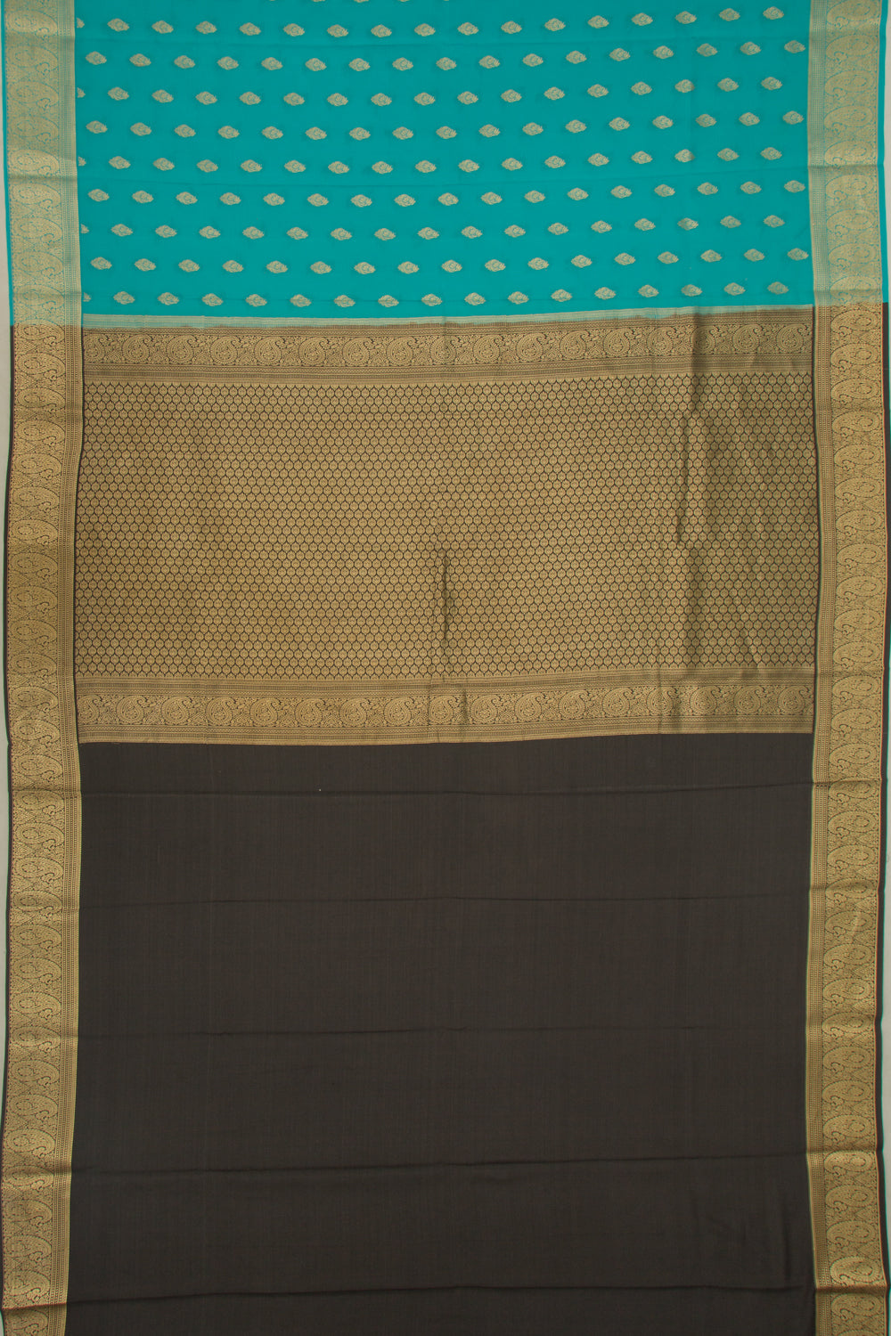 Binny Silk Brocade Sky Blue Saree