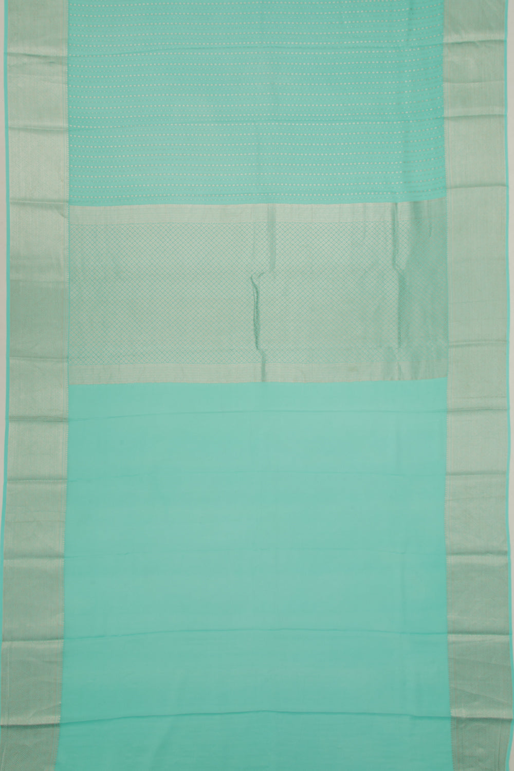 Binny Silk Vertical Lines Sky Blue Saree
