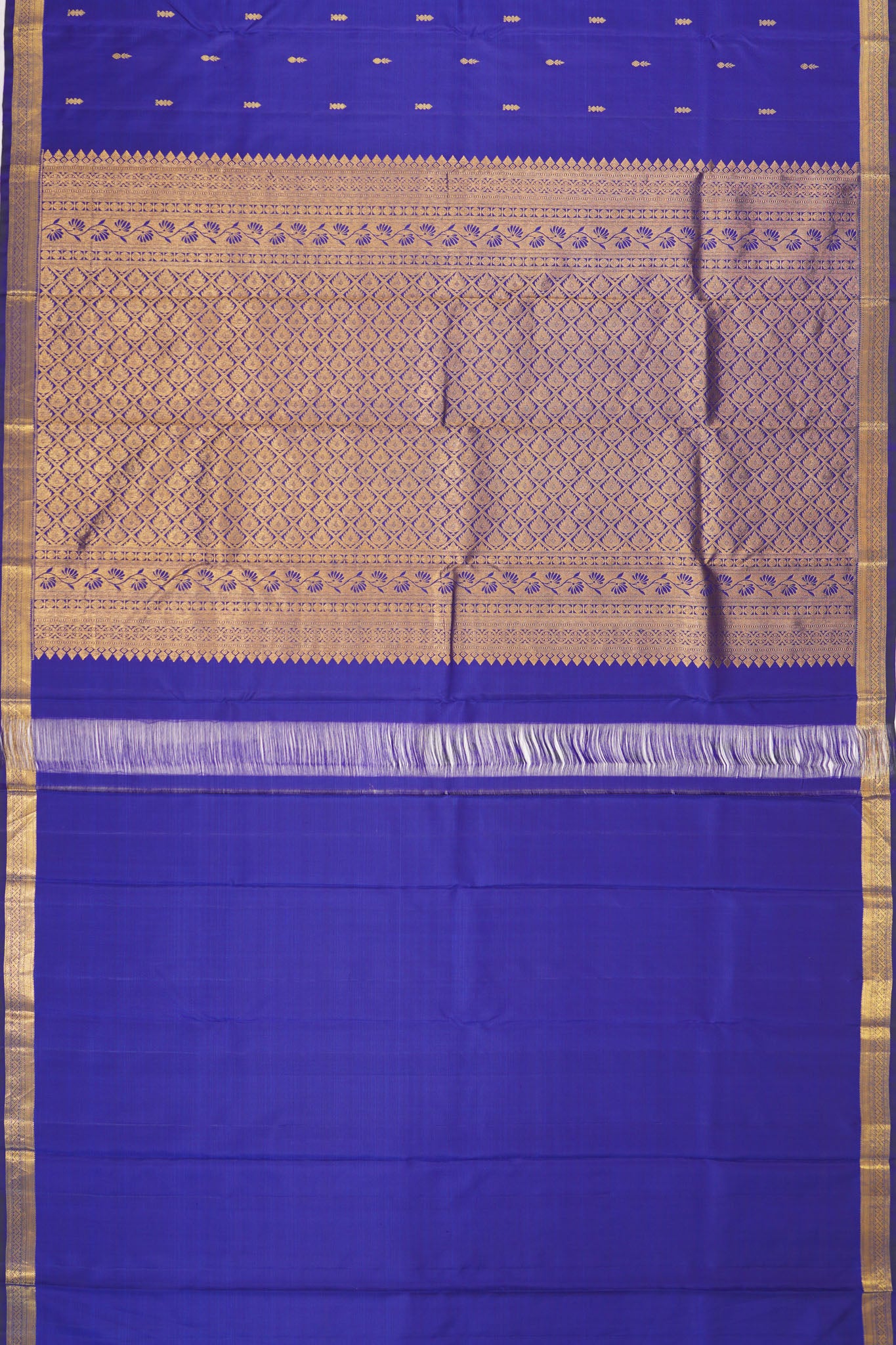 Taranga Kanchi Silk Butta Royal Blue Saree
