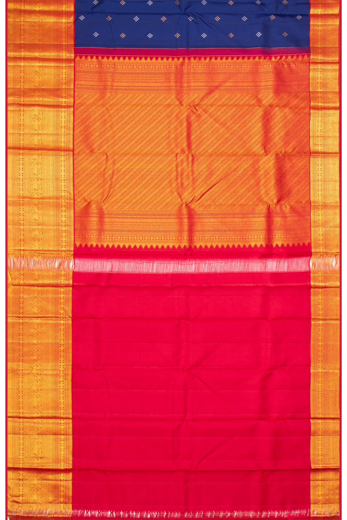 Taranga Kanchi Silk Butta Dark Blue Saree