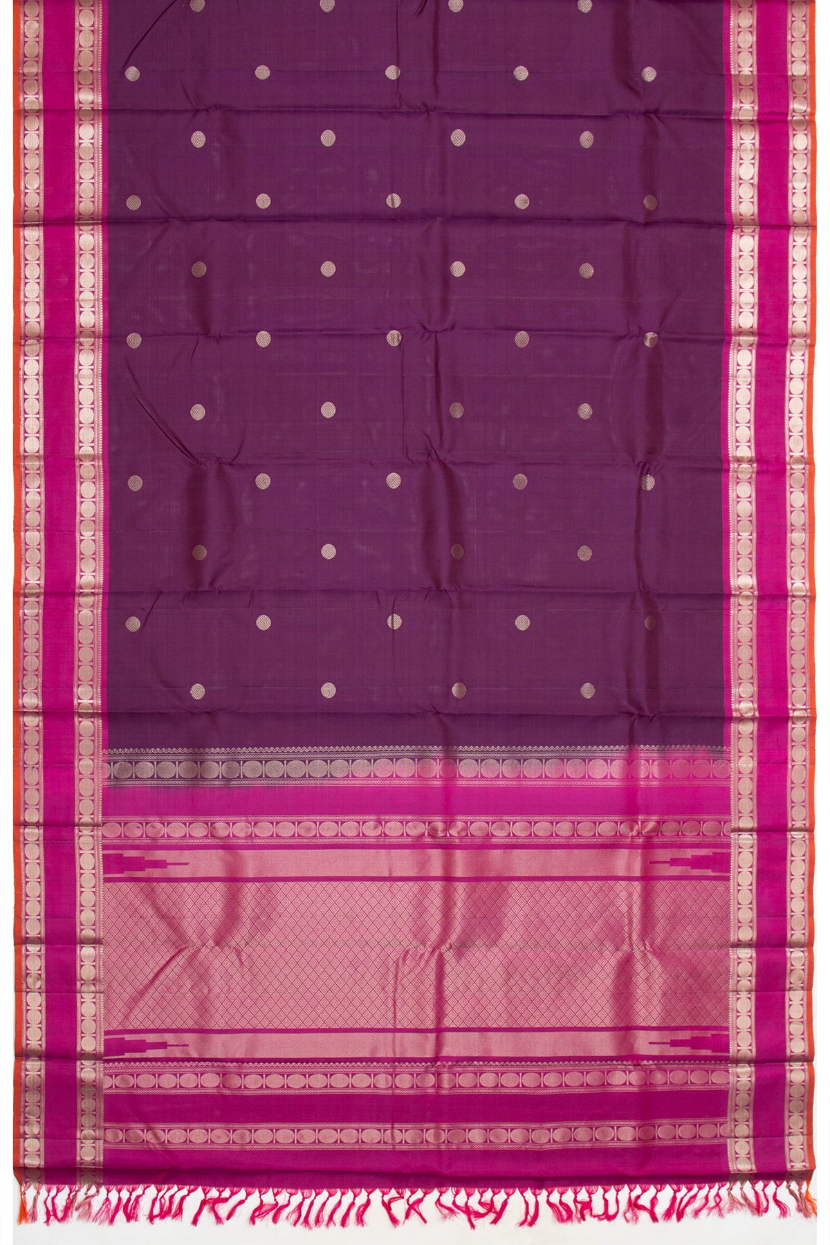 Kanchipuram Silk Butta Purple Saree