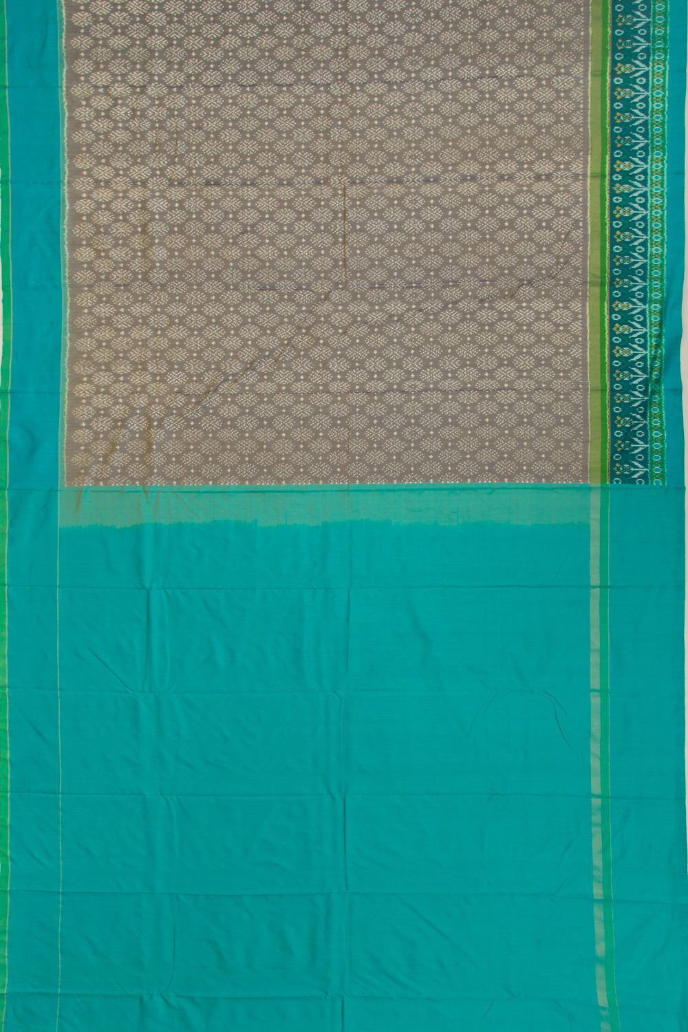 Pochampally Silk Ikat Grey Saree