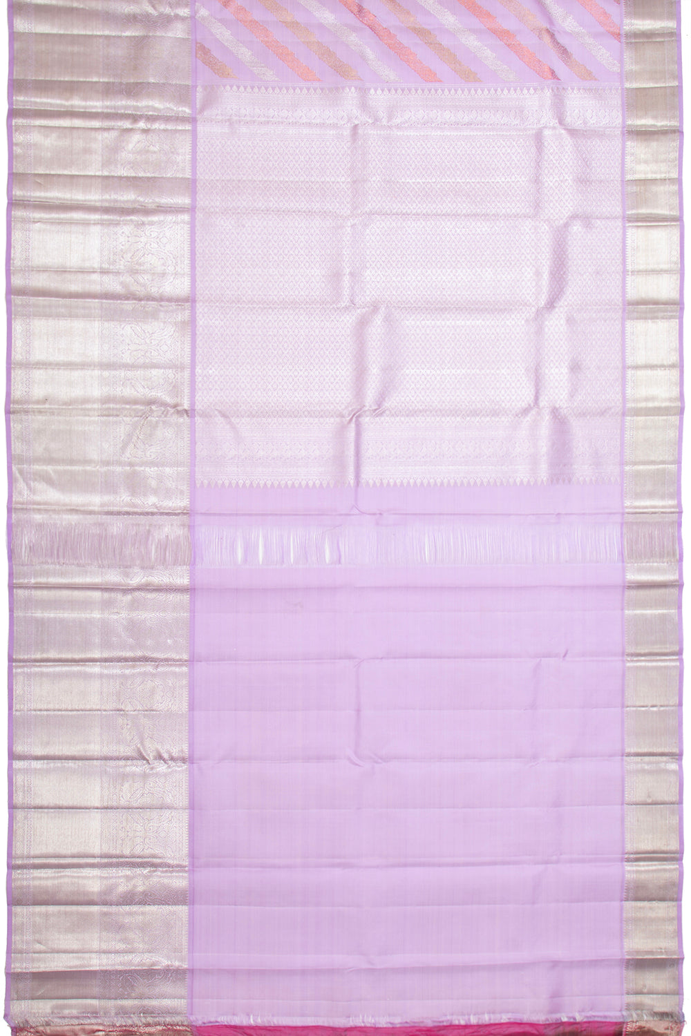 Kanchipuram Silk Jaal Lavender Saree